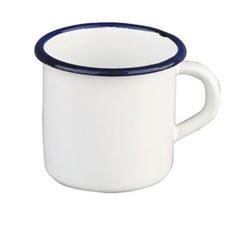 CANECA 0.4L ESMALTE BRANCO FRIS.AZUL